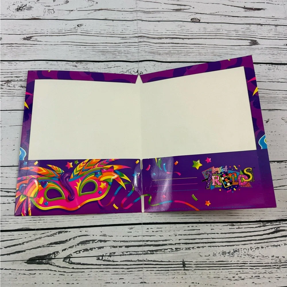 1990 Lisa Frank Rainbow Masquerade Wall Art Print - Vibrant Multicolor
